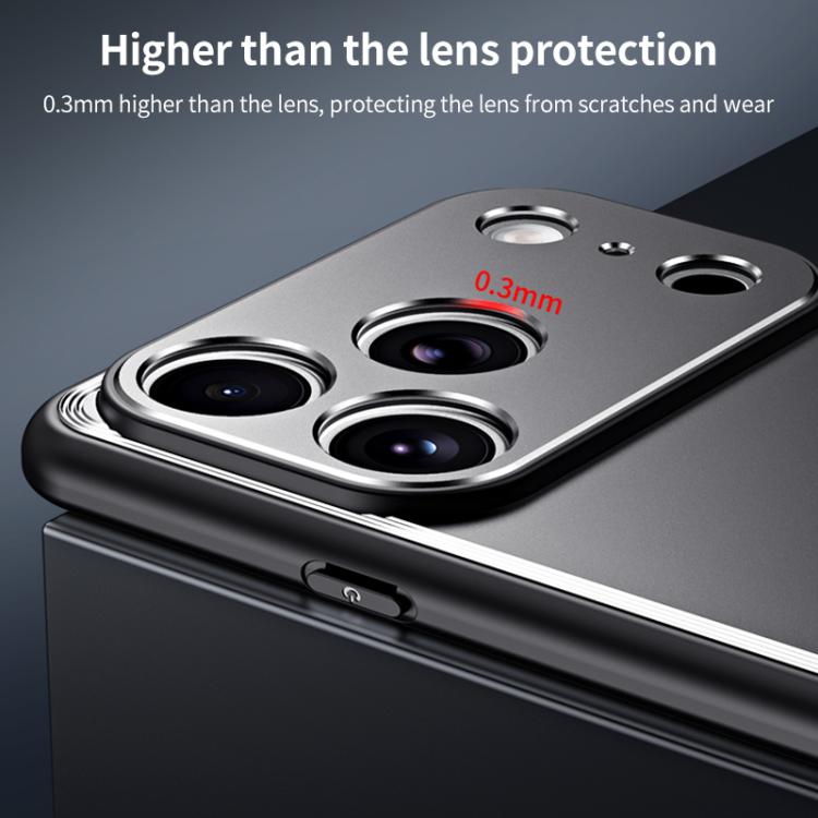 For iPhone 17 Frosted Metal Phone Case