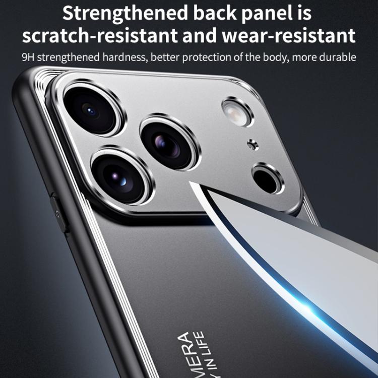 For iPhone 17 Frosted Metal Phone Case
