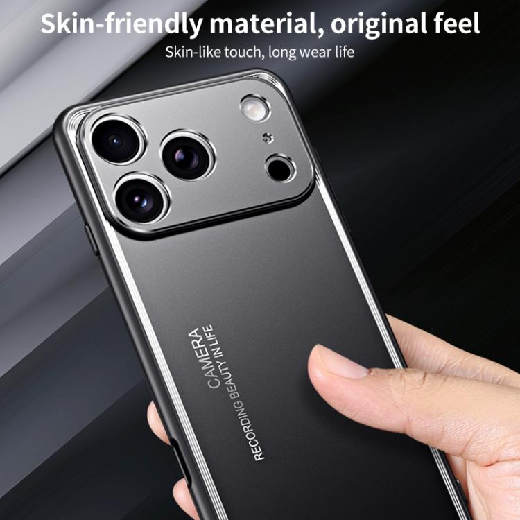 For iPhone 17 Frosted Metal Phone Case