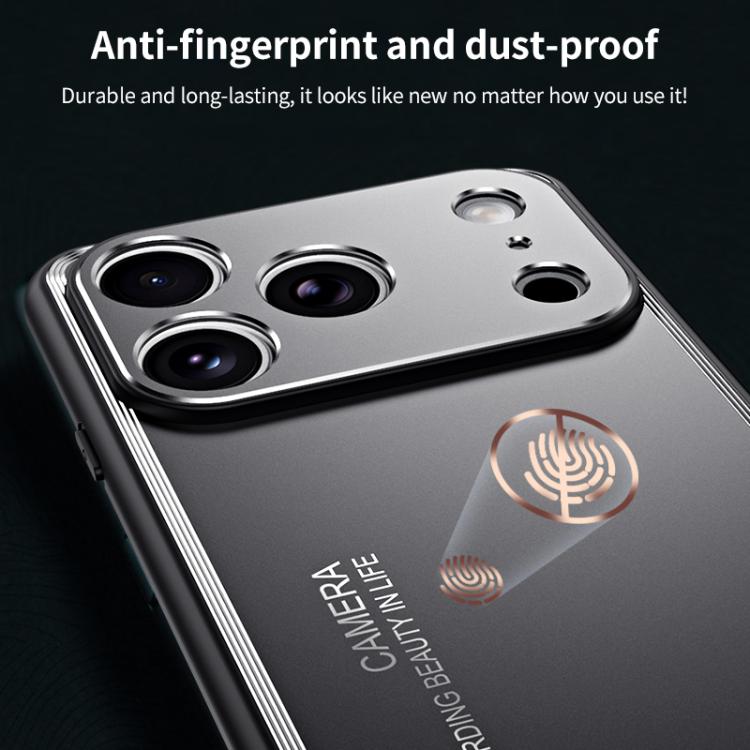 For iPhone 17 Frosted Metal Phone Case