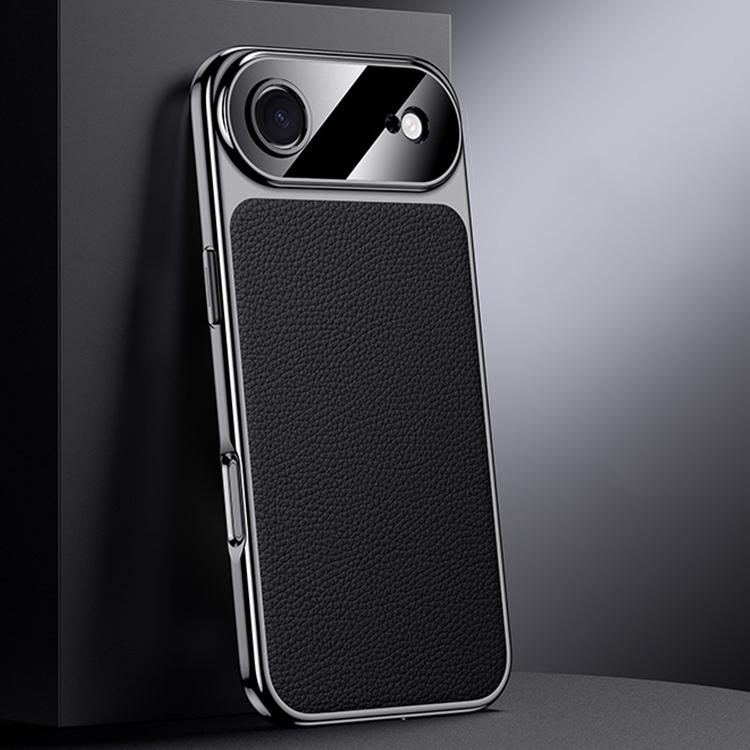 For iPhone Air Genuine Leather PC Phone Case