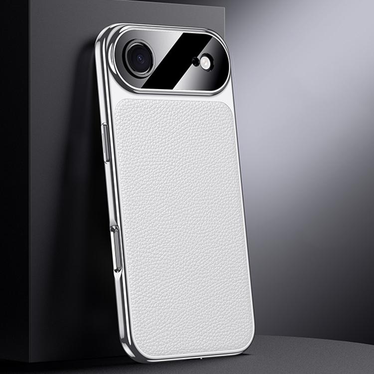 For iPhone Air Genuine Leather PC Phone Case