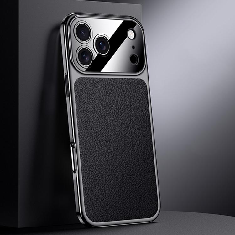 For iPhone 17 Pro Genuine Leather PC Phone Case