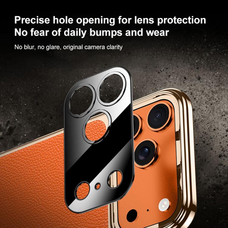 For iPhone 17 Pro Genuine Leather PC Phone Case
