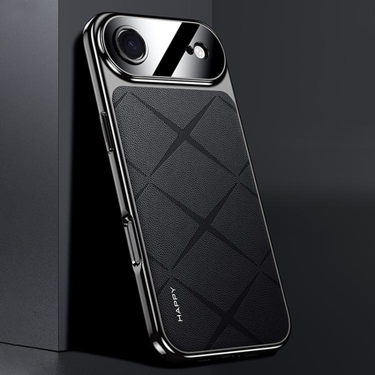 For iPhone Air Plain Leather PC Phone Case