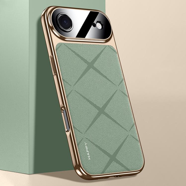 For iPhone Air Plain Leather PC Phone Case