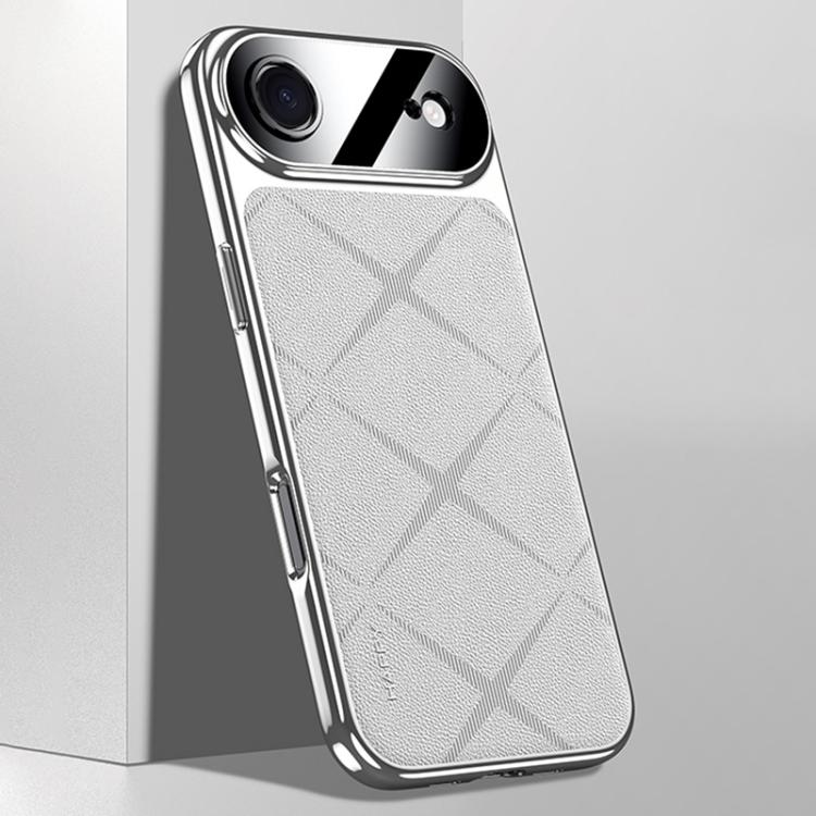 For iPhone Air Plain Leather PC Phone Case