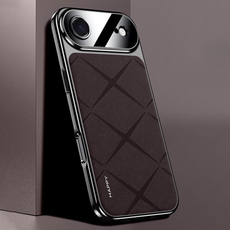 For iPhone Air Plain Leather PC Phone Case