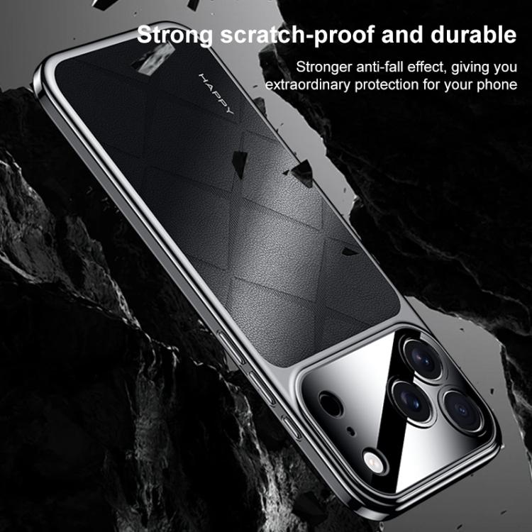 For iPhone Air Plain Leather PC Phone Case