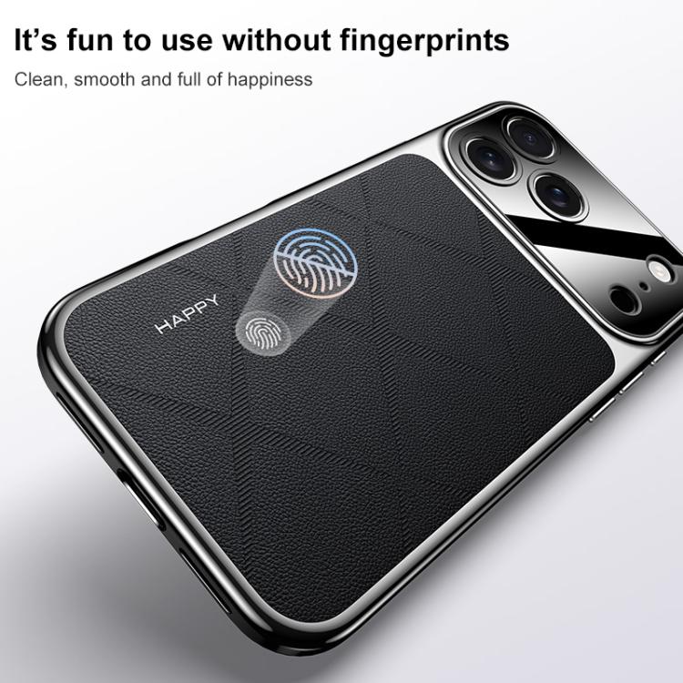 For iPhone Air Plain Leather PC Phone Case