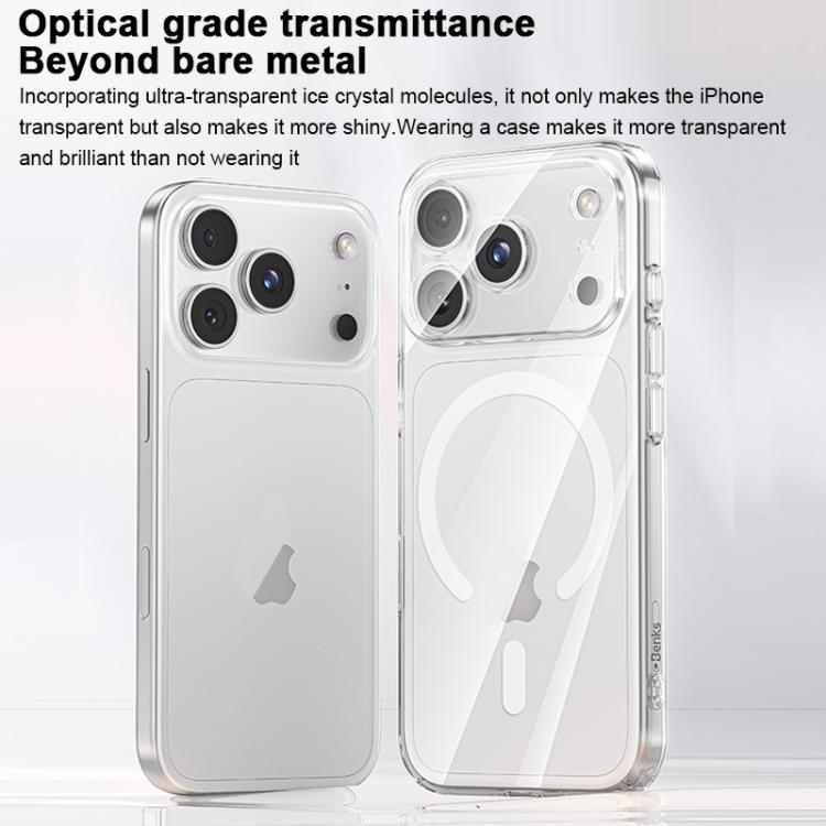 For iPhone 17 Benks Zero Sense Ultra-Thin MagSafe Magnetic Phone Case - Transparent