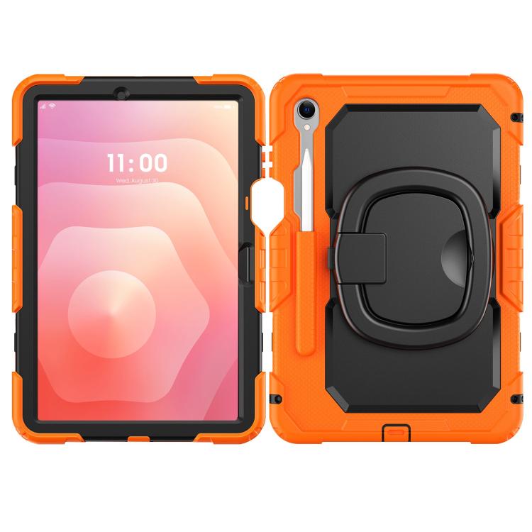 For Samsung Galaxy Tab S11 D Type Silicone Hybrid PC Tablet Case with Handle Holder