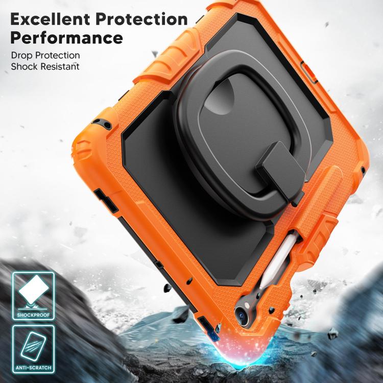 For Samsung Galaxy Tab S11 D Type Silicone Hybrid PC Tablet Case with Handle Holder