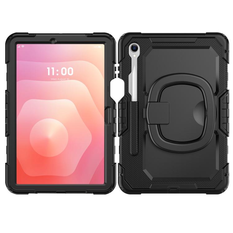 For Samsung Galaxy Tab S11 D Type Silicone Hybrid PC Tablet Case with Handle Holder