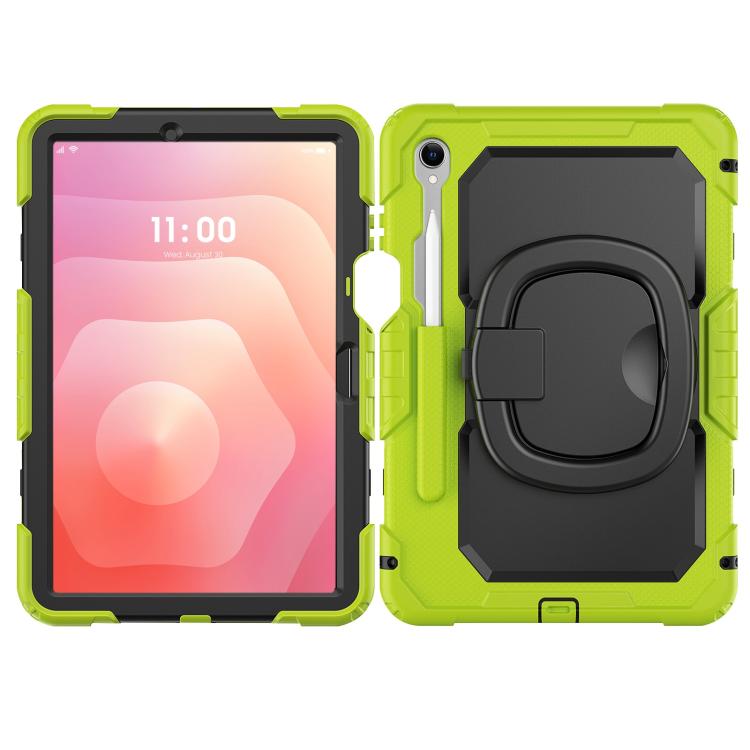 For Samsung Galaxy Tab S11 D Type Silicone Hybrid PC Tablet Case with Handle Holder