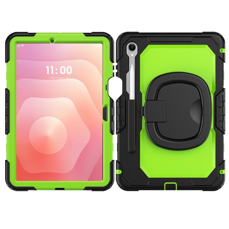 For Samsung Galaxy Tab S11 D Type Silicone Hybrid PC Tablet Case with Handle Holder