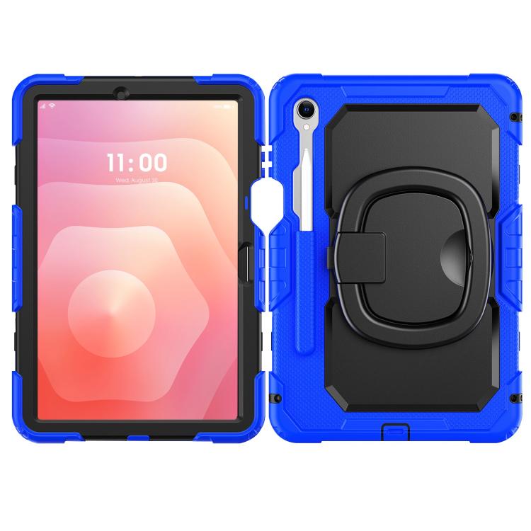 For Samsung Galaxy Tab S11 D Type Silicone Hybrid PC Tablet Case with Handle Holder