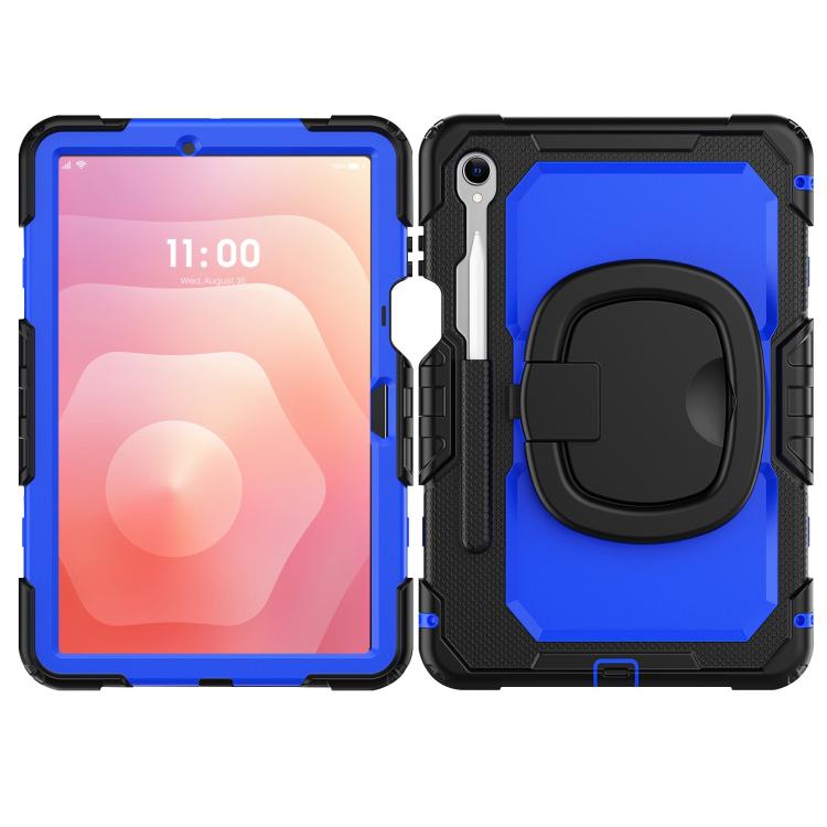 For Samsung Galaxy Tab S11 D Type Silicone Hybrid PC Tablet Case with Handle Holder