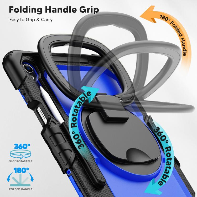 For Samsung Galaxy Tab S11 D Type Silicone Hybrid PC Tablet Case with Handle Holder