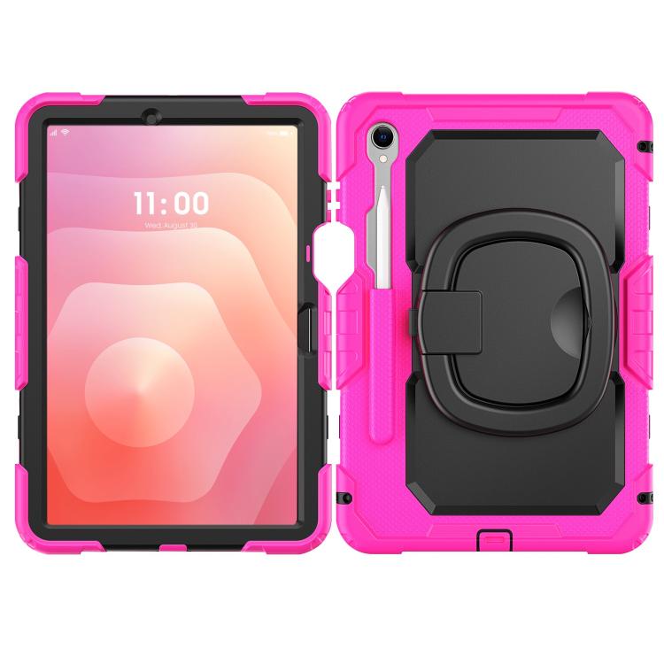 For Samsung Galaxy Tab S11 D Type Silicone Hybrid PC Tablet Case with Handle Holder