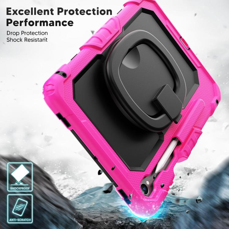 For Samsung Galaxy Tab S11 D Type Silicone Hybrid PC Tablet Case with Handle Holder