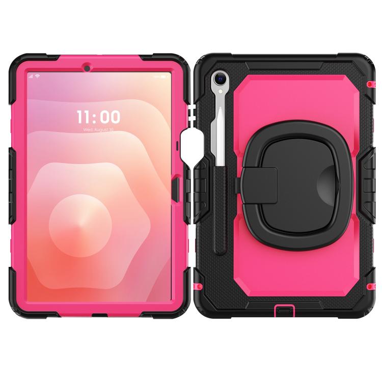 For Samsung Galaxy Tab S11 D Type Silicone Hybrid PC Tablet Case with Handle Holder
