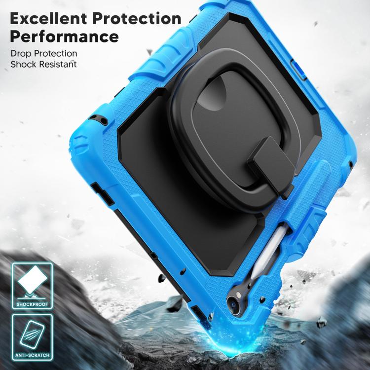 For Samsung Galaxy Tab S11 D Type Silicone Hybrid PC Tablet Case with Handle Holder