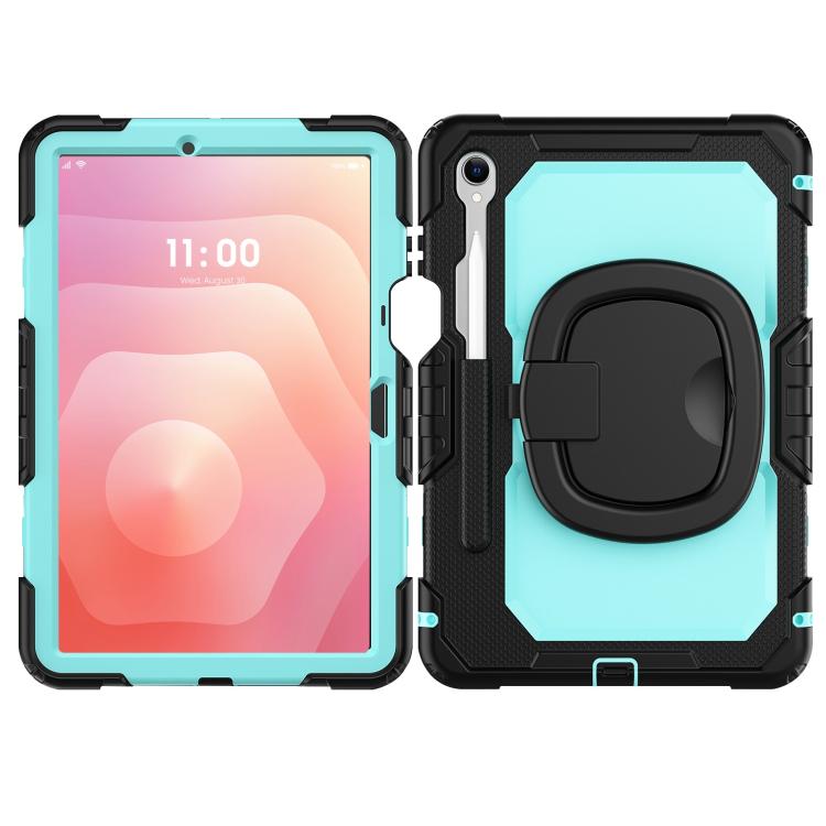 For Samsung Galaxy Tab S11 D Type Silicone Hybrid PC Tablet Case with Handle Holder
