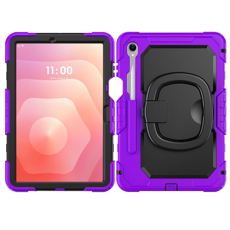 For Samsung Galaxy Tab S11 D Type Silicone Hybrid PC Tablet Case with Handle Holder