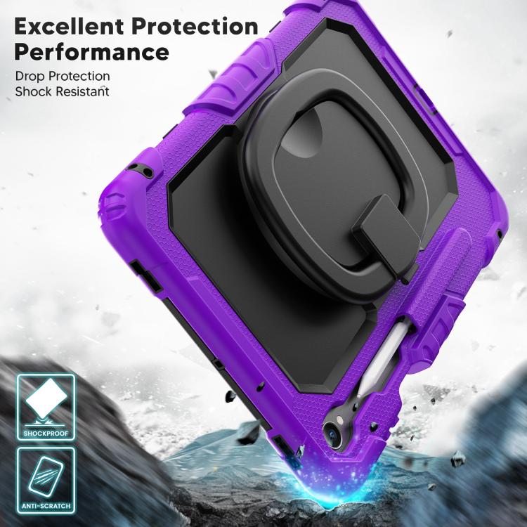 For Samsung Galaxy Tab S11 D Type Silicone Hybrid PC Tablet Case with Handle Holder