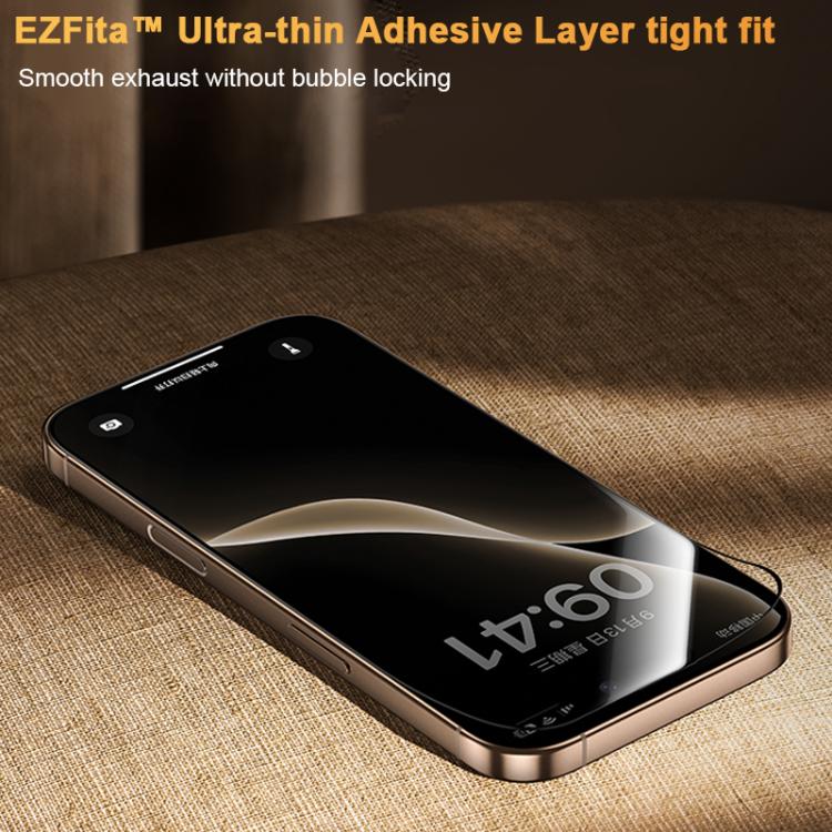 For iPhone 17 Pro Benks King Kong Corning Hot-bend Full-glue Privacy Tempered Film Quick-install Version