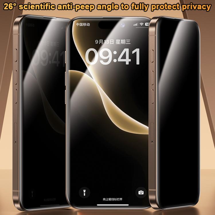 For iPhone 17 Pro Max Benks King Kong Corning Hot-bend Full-glue Privacy Tempered Film Quick-install Version