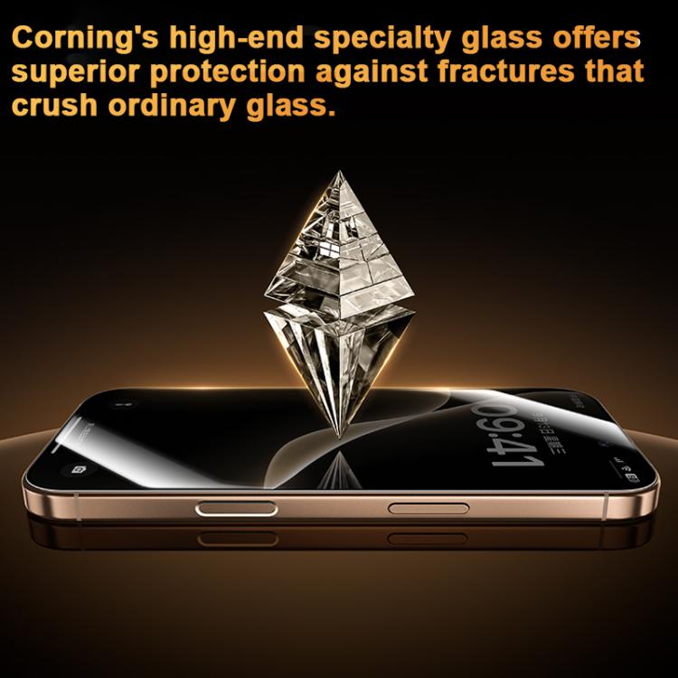 For iPhone 17 Pro Benks King Kong Corning Hot-bend Full-glue Privacy Tempered Film Quick-install Version