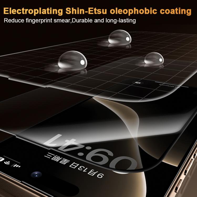 For iPhone 17 Pro Benks King Kong Corning Hot-bend Full-glue Privacy Tempered Film Quick-install Version