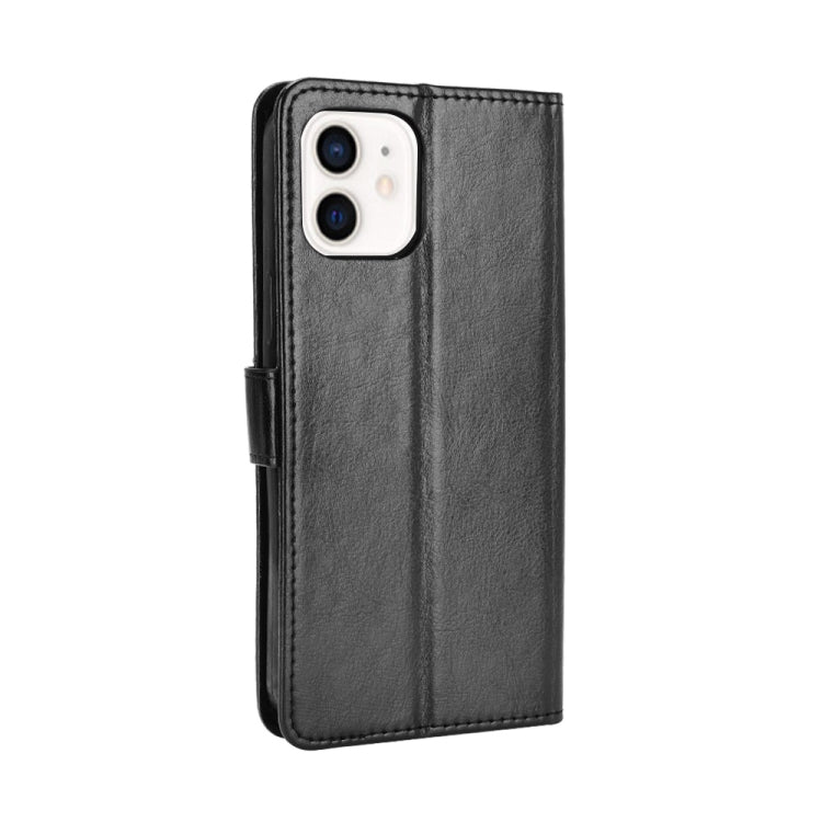 For iPhone 12 mini Crazy Horse Texture Horizontal Flip Leather Case with Holder & Card Slots & Wallet & Lanyard