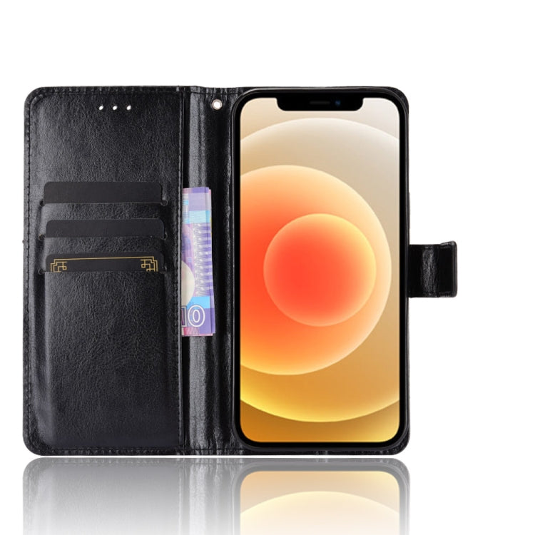 For iPhone 12 mini Crazy Horse Texture Horizontal Flip Leather Case with Holder & Card Slots & Wallet & Lanyard