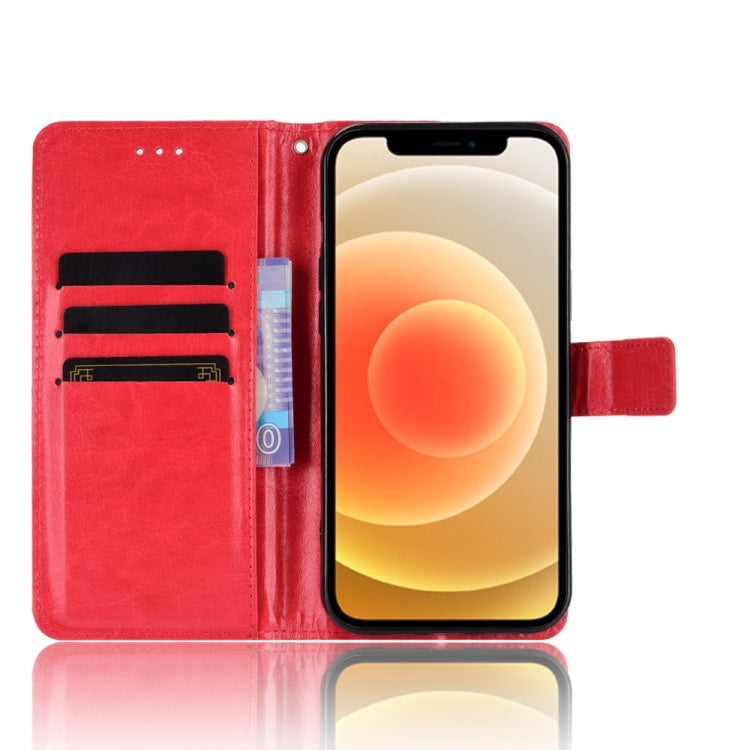 For iPhone 12 mini Crazy Horse Texture Horizontal Flip Leather Case with Holder & Card Slots & Wallet & Lanyard