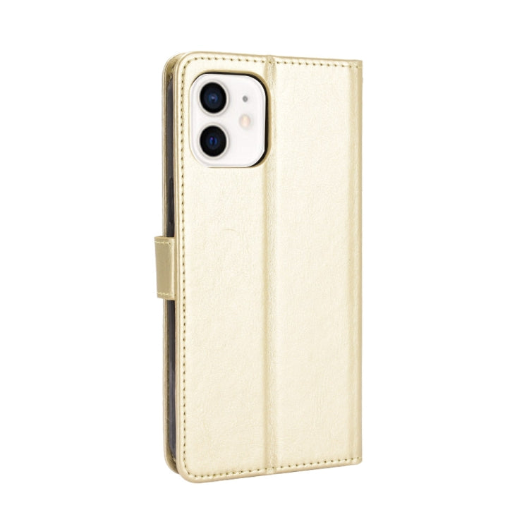 For iPhone 12 mini Crazy Horse Texture Horizontal Flip Leather Case with Holder & Card Slots & Wallet & Lanyard