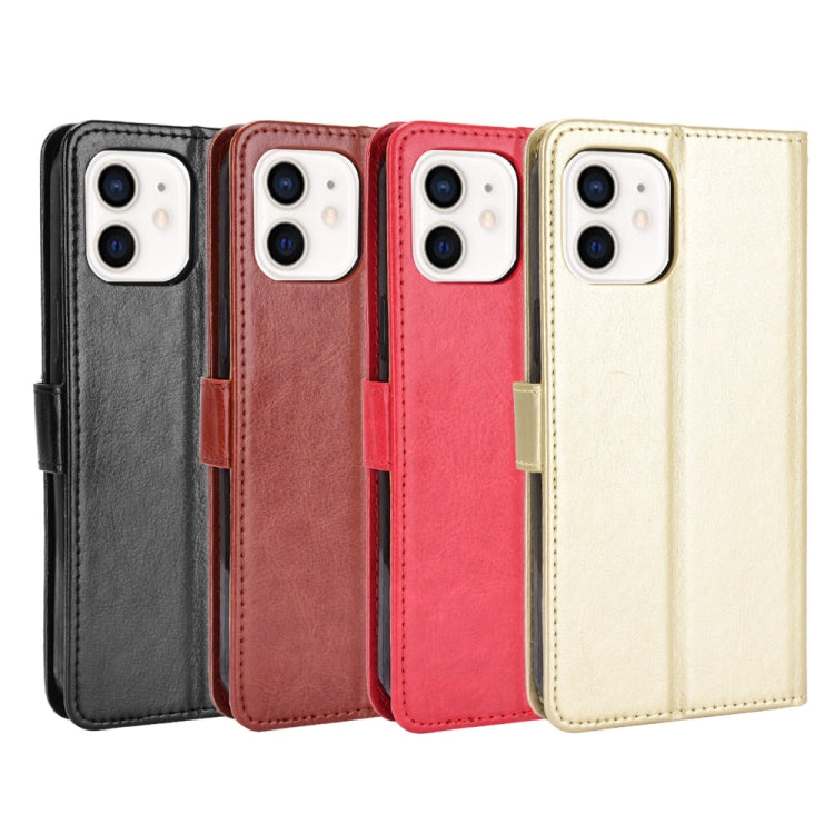 For iPhone 12 mini Crazy Horse Texture Horizontal Flip Leather Case with Holder & Card Slots & Wallet & Lanyard