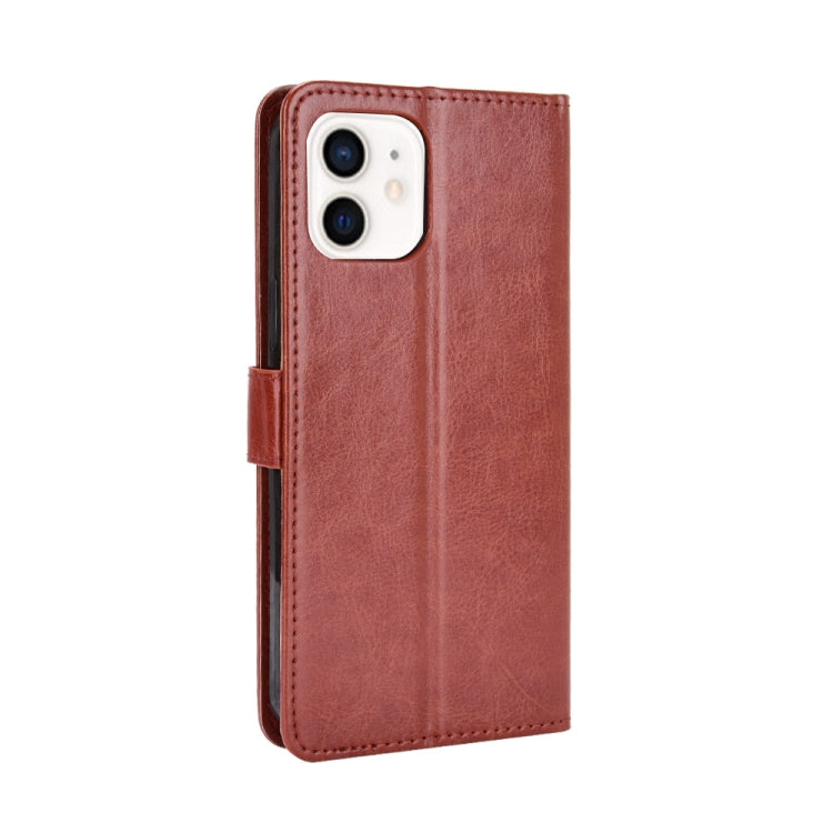 For iPhone 12 mini Crazy Horse Texture Horizontal Flip Leather Case with Holder & Card Slots & Wallet & Lanyard