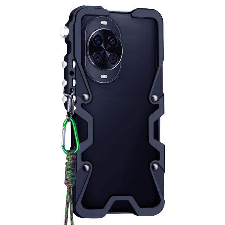 For Huawei nova 14 Trigger Design Hollow Metal Frame Phone Case with Lanyard