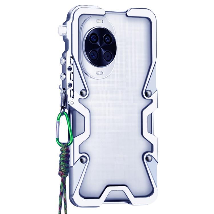 For Huawei nova 14 Trigger Design Hollow Metal Frame Phone Case with Lanyard