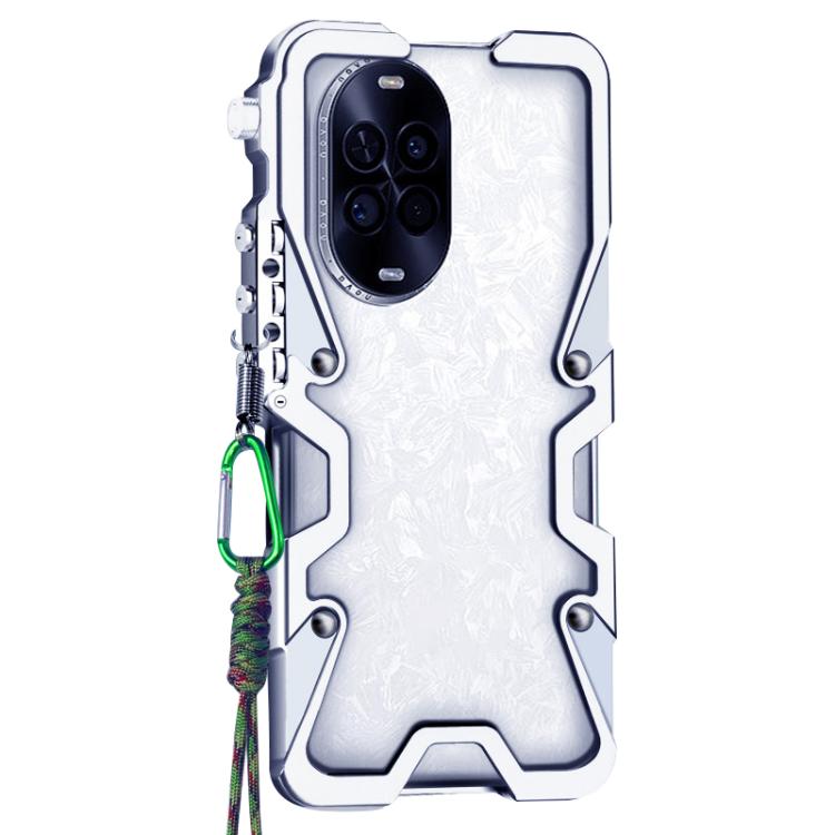 For Huawei nova 14 Lite Trigger Design Hollow Metal Frame Phone Case with Lanyard