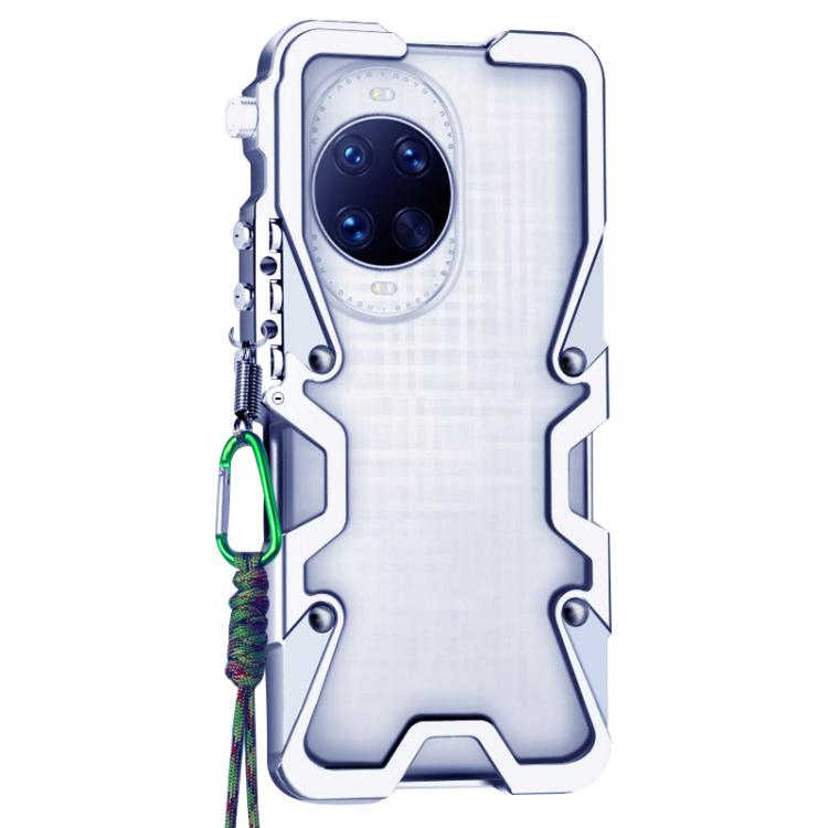 For Huawei nova 14 Ultra Trigger Design Hollow Metal Frame Phone Case with Lanyard