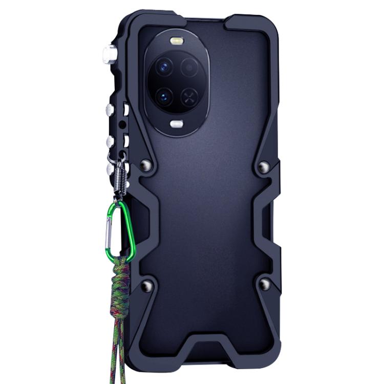 For Huawei nova 15 Trigger Design Hollow Metal Frame Phone Case with Lanyard