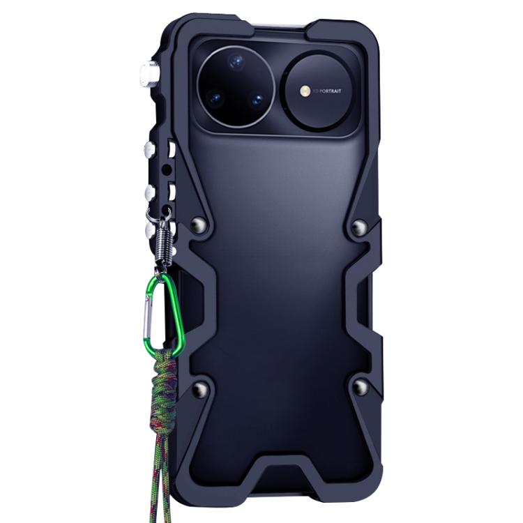 For Huawei nova 15 Ultra Trigger Design Hollow Metal Frame Phone Case with Lanyard
