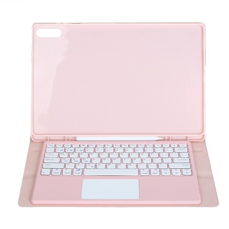 For Samsung Galaxy Tab S11 Ultra Candy Color TPU Touch Bluetooth Keyboard Leather Tablet Case with Pen Holder