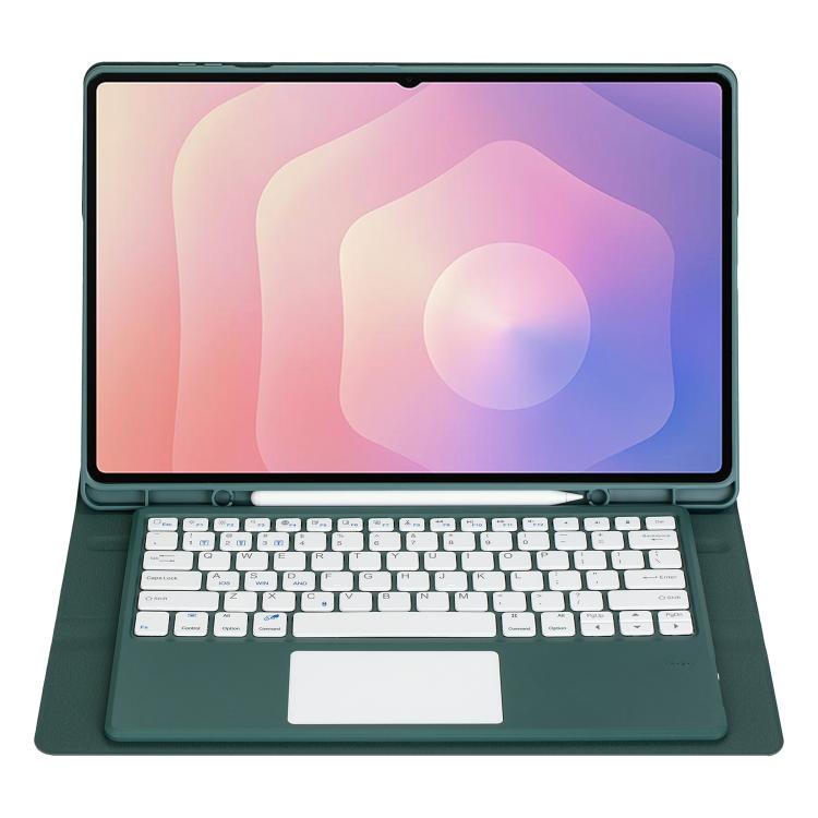 For Samsung Galaxy Tab S11 Ultra Candy Color TPU Touch Bluetooth Keyboard Leather Tablet Case with Pen Holder