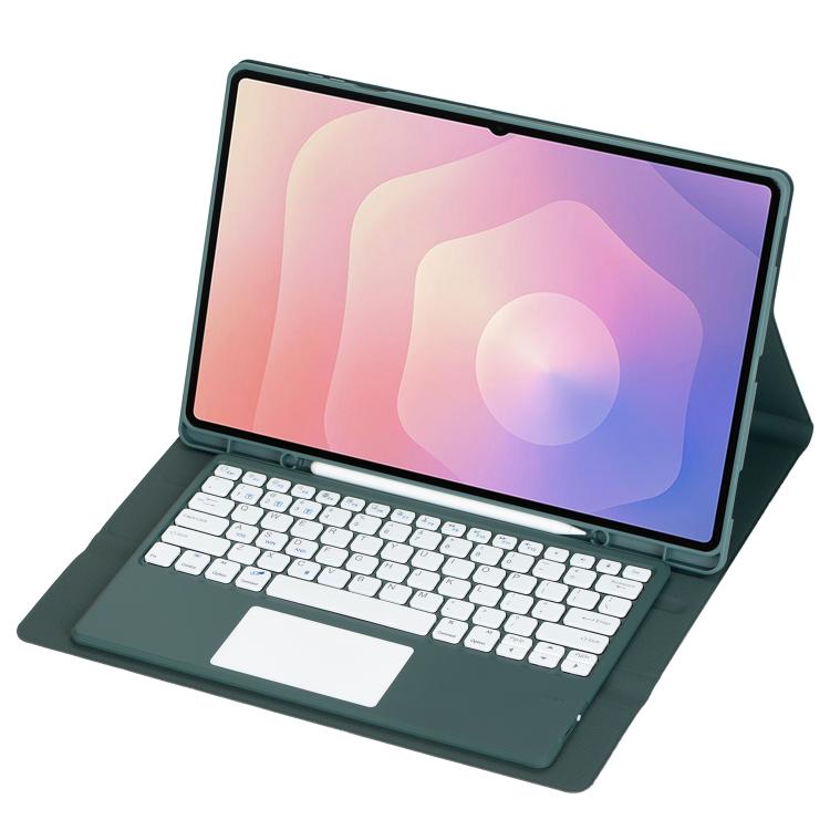 For Samsung Galaxy Tab S11 Ultra Candy Color TPU Touch Bluetooth Keyboard Leather Tablet Case with Pen Holder