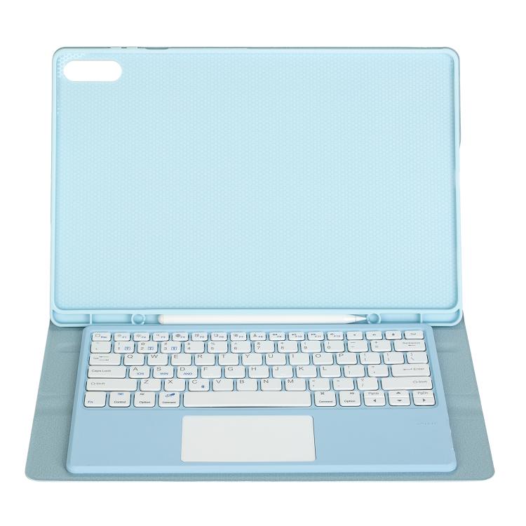 For Samsung Galaxy Tab S11 Ultra Candy Color TPU Touch Bluetooth Keyboard Leather Tablet Case with Pen Holder